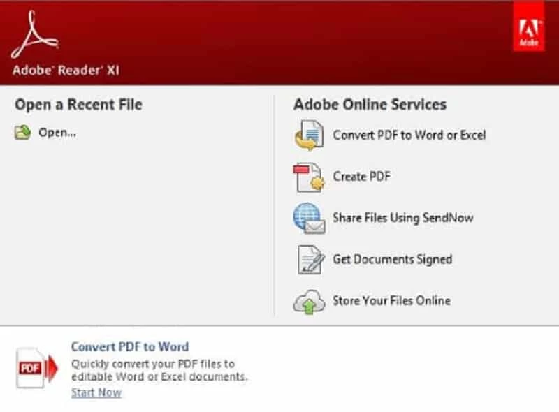 Adobe Reader 11 — στιγμιότυπο οθόνης 1