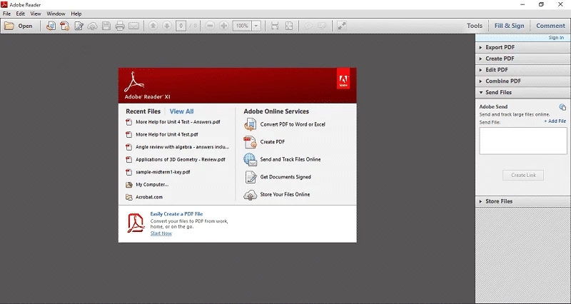 Adobe Reader 11 — στιγμιότυπο οθόνης 3